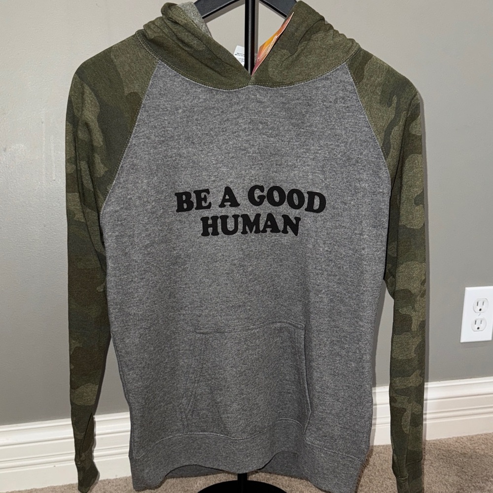 Gray and Green Camouflage boys Hoodie